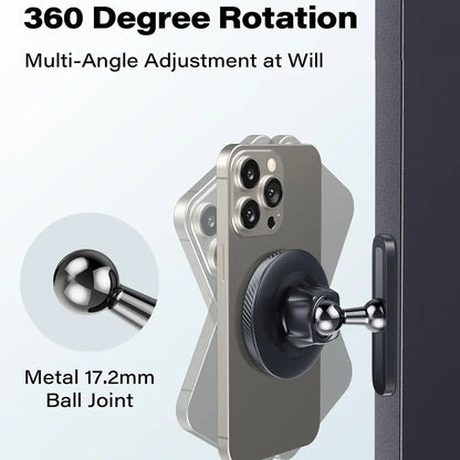 Ephemeralluxe Magnetic Cell Phone Mount, Minimalist Metal & Silicone Design with 360° Rotation for Gym, Magsafe Compatible Sports Accessory, Cell Phone Mounts